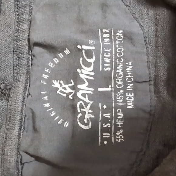 Gramicci Ziggy Short Sleeve Hemp Blend Hoodie Size Large In Faded Black - Picture 4 of 11